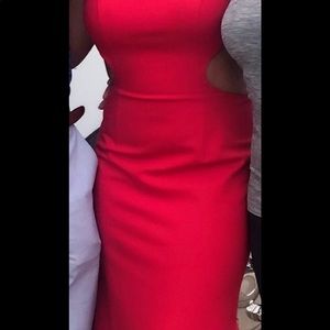 Red sherri hill dress